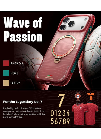 Torras Portuguese Football Federation iPhone 17 Pro Max Case Wave Passion - Stand