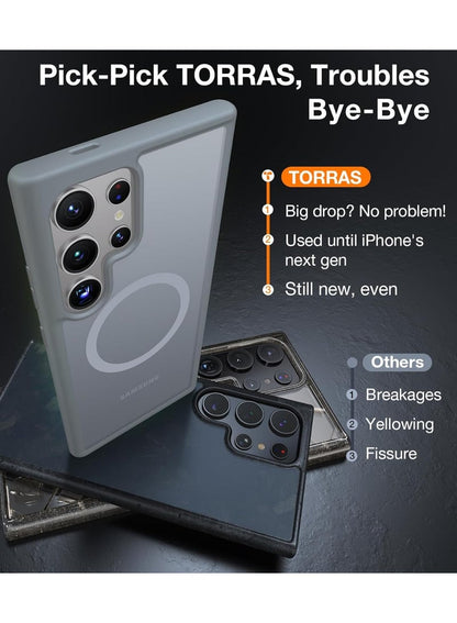 TORRAS Guardian Magnetic Case for Samsung Galaxy S24 Ultra - Grey