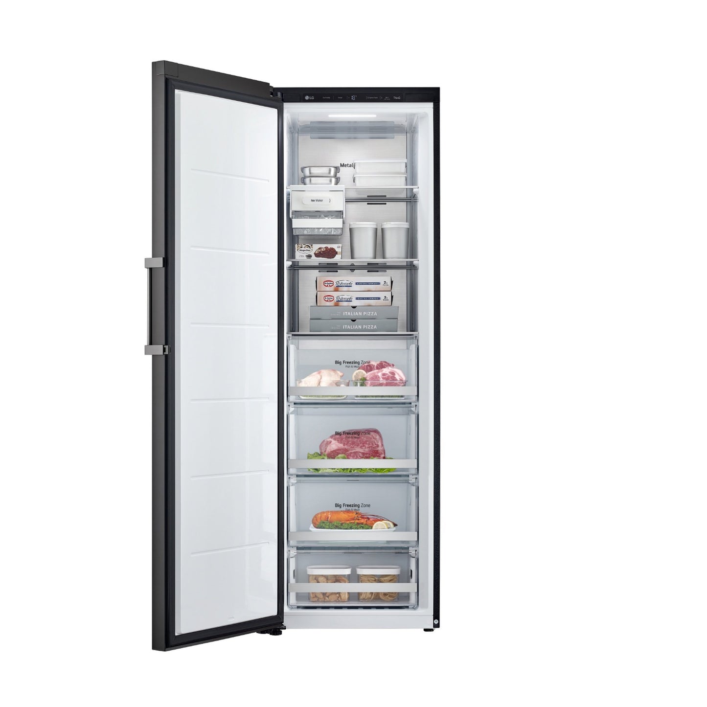 LG Upright Freezer, Inverter Compressor, Multi AirFlow, 321L, Beige, LOB454FGQM