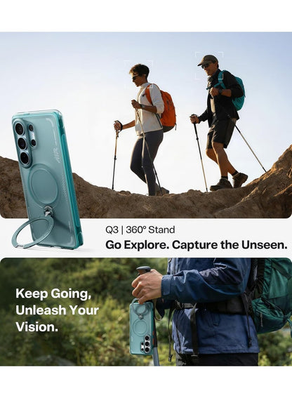 TORRAS Ostand Spin Air Case for Samsung Galaxy S26 - Glacier Green