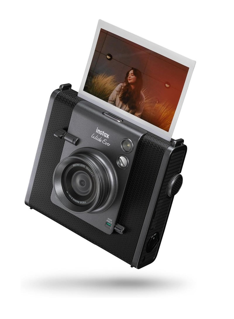 FUJIFILM INSTAX WIDE EVO HYBRID INSTANT BLACK CAMERA