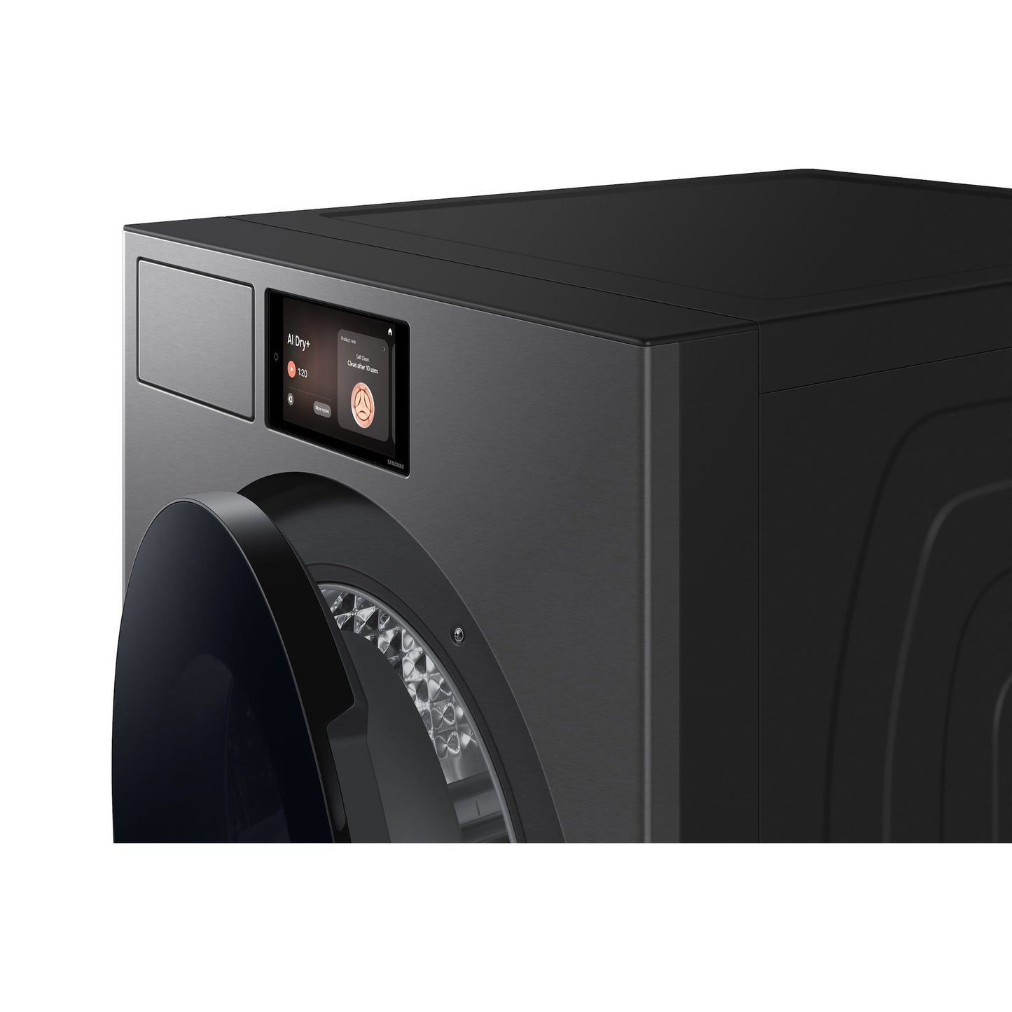 Samsung Bespoke AI Laundry Hybrid Heat Pump Dryer, 17KG, Wi-Fi, Touch Display, Black, DV90F17CDSGU