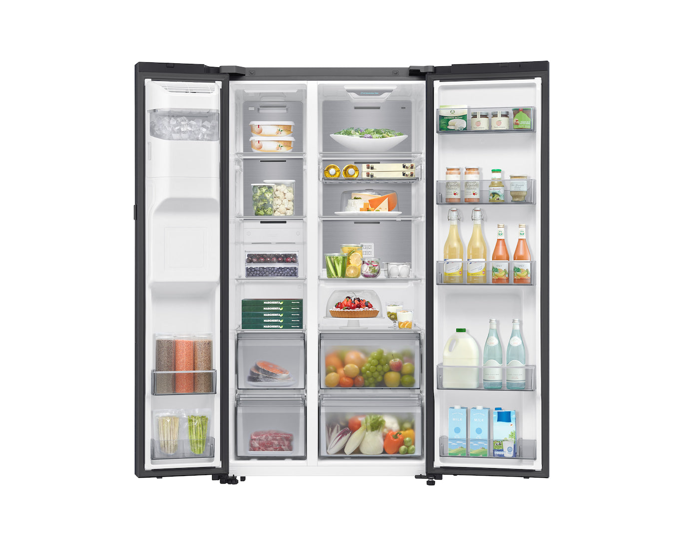 SAMSUNG Bespoke AI Side-by-Side Refrigerator 9" LCD AI Home 615L, RS90F64D1FAE