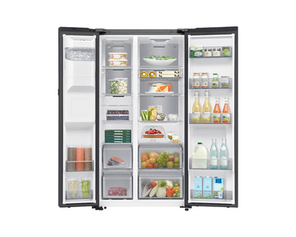 SAMSUNG Bespoke AI Side-by-Side Refrigerator 9" LCD AI Home 615L, RS90F64D1FAE