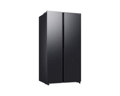 Samsung Bespoke AI Side-by-Side Refrigerator with AI Energy Mode, 655L Capacity, RS70F65Q1FAE, Black