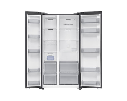 Samsung Bespoke AI Side-by-Side Refrigerator with AI Energy Mode, 655L Capacity, RS70F65Q1FAE, Black