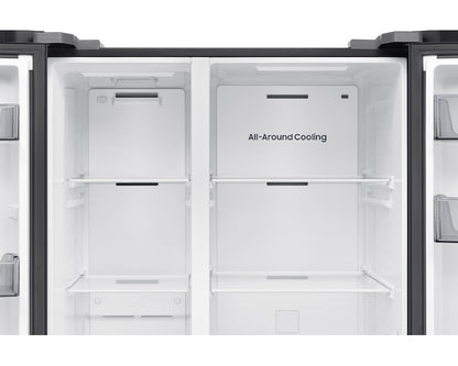 Samsung Bespoke AI Side-by-Side Refrigerator with AI Energy Mode, 655L Capacity, RS70F65Q1FAE, Black