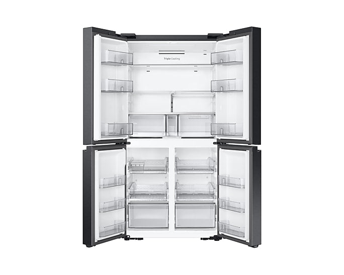 Samsung Bespoke T Style French Door Refrigerator, 602L, Black, RF65DG90BEB1AE