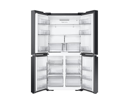Samsung Bespoke T Style French Door Refrigerator, 602L, Black, RF65DG90BEB1AE