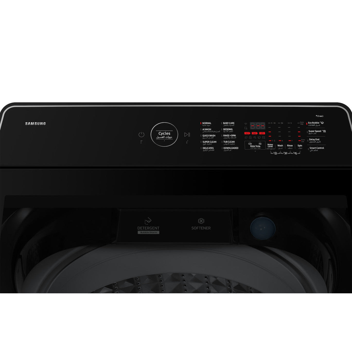 Samsung Bespoke AI Top-load Washing Machine, 12KG, Black, WA80F12S8BGU