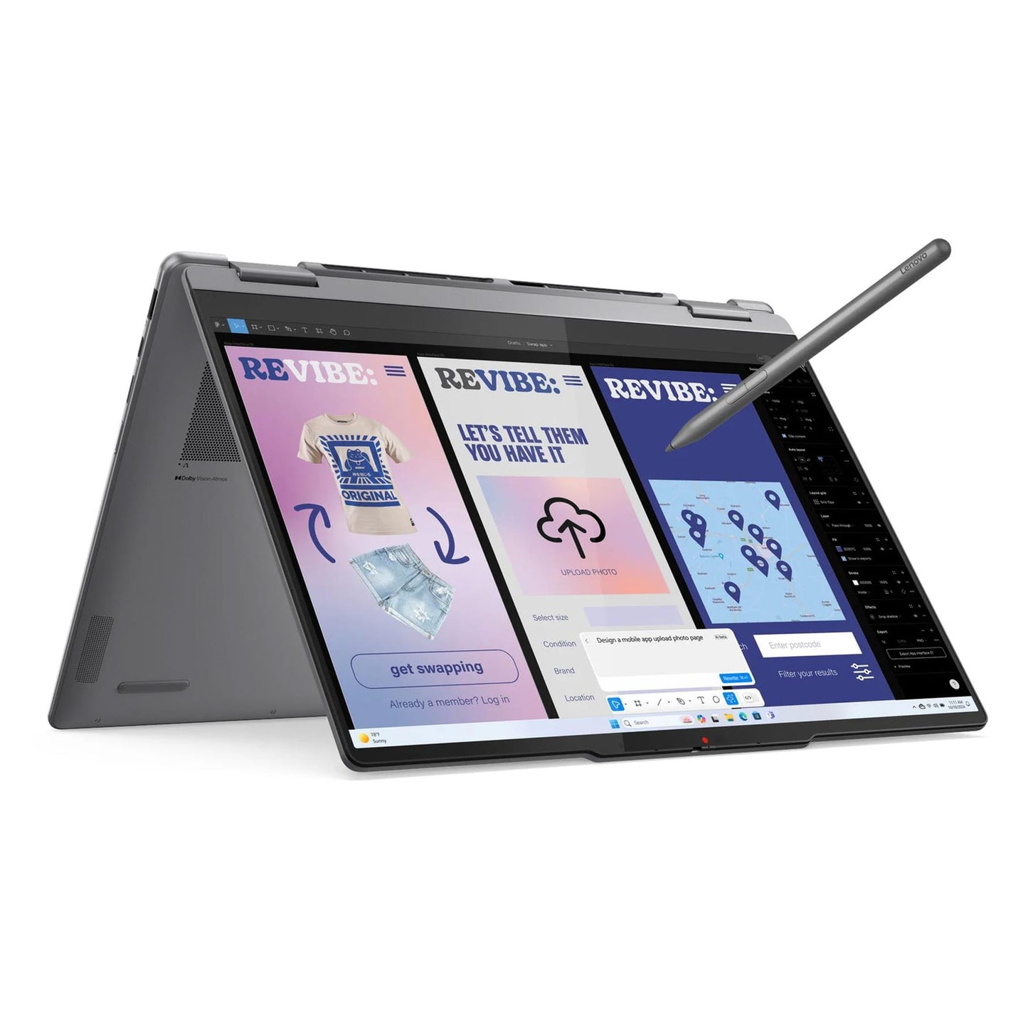 Lenovo Yoga 7 14ILL10 Intel Core Ultra 7-256V, 16GB RAM 512GB SSD Shared Intel,14inch WUXGA Windows 11 Home, 2 in 1 Convertible Laptop - Luna Grey, Yoga 7-83JQ00B0AX