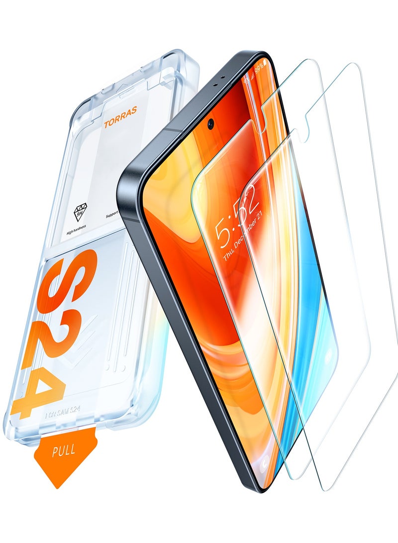 TORRAS Install Master Screen Protector for Samsung Galaxy S24 - Clear