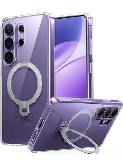 TORRAS Ostand Spin Case for Samsung Galaxy S26 Ultra - Clear