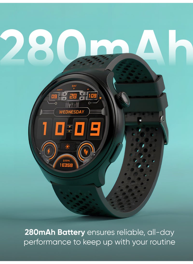 MYX PRO Fusion MT60 IP68 Full Touch Smartwatch, Black