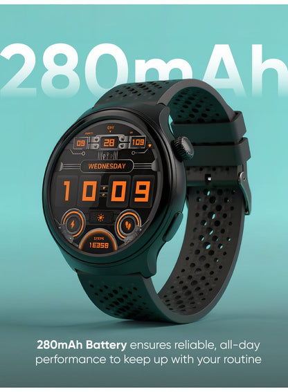 MYX PRO Fusion MT60 IP68 Full Touch Smartwatch, Black