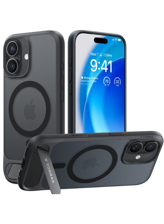 TORRAS Pstand Case for iPhone 17 - Black