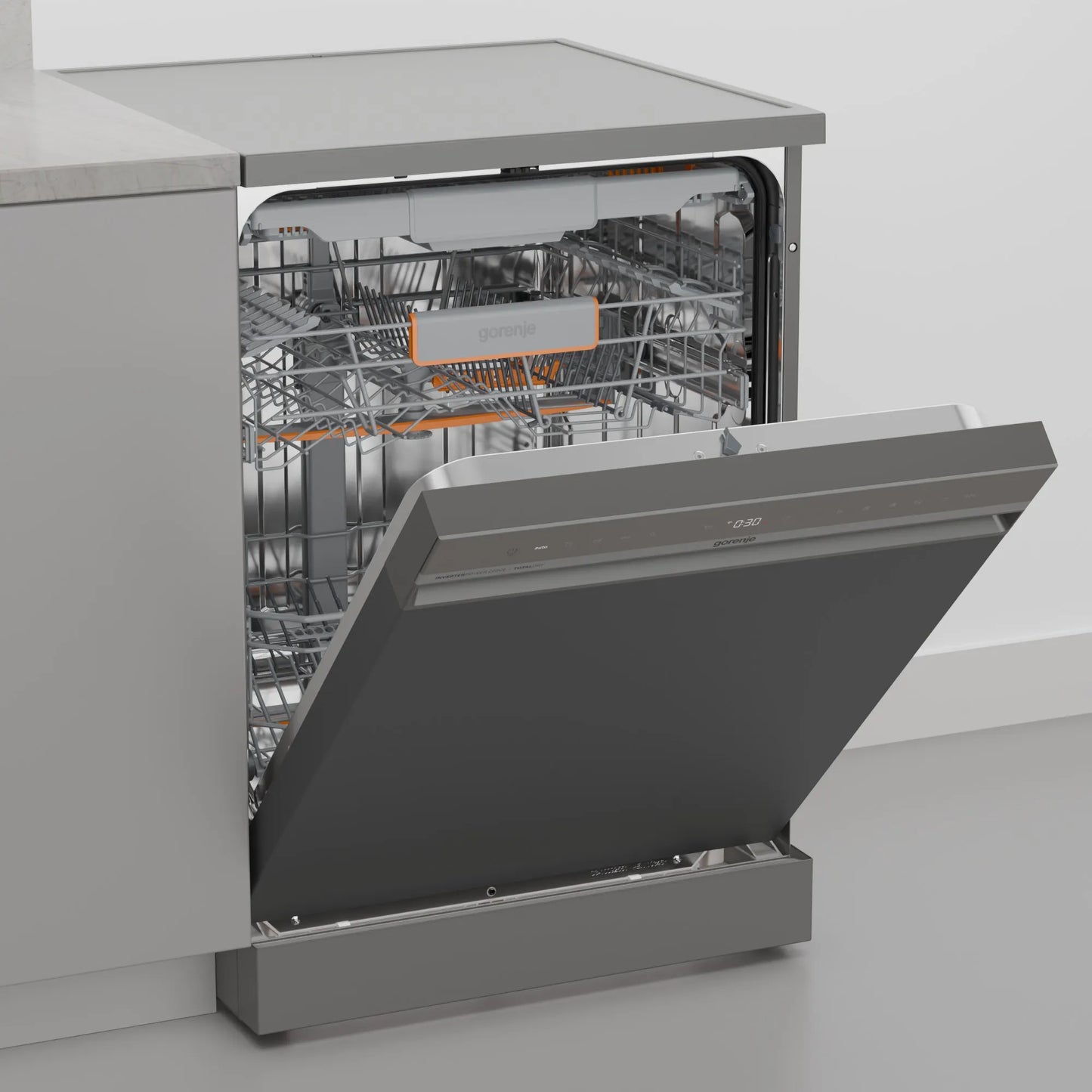 Gorenje 16 Place Settings Dishwasher, 60cm, Wi-Fi, Grey, GS673B90X