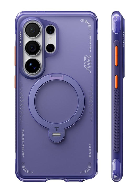TORRAS Ostand Spin Air Case for Samsung Galaxy S26 - Dark Purple