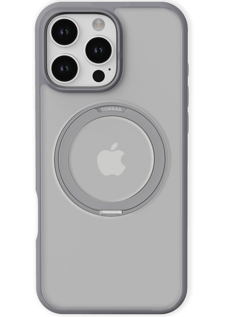 TORRAS Ostand Case for iPhone 16 Pro Max - Titanium Grey