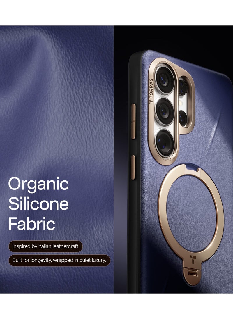 TORRAS Ostand VegSkin Vegan Leather Case for Samsung Galaxy S26 Ultra - Dark Purple