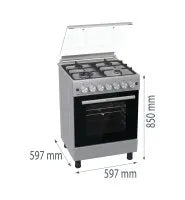 GORENJE 4 BURNERS 60 CM GAS COOKER GGI6B20S