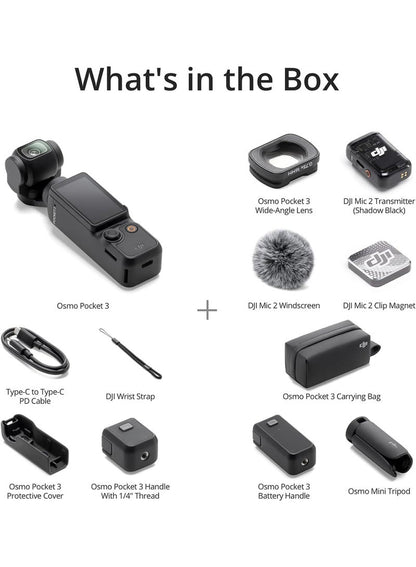 DJI ZPK300-C2 Osmo Pocket 3 Creator Combo Black Action Camera