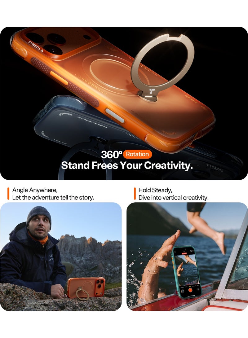 TORRAS Ostand Q3 Air iPhone 17 Pro Max Case Horizon Orange - Protection