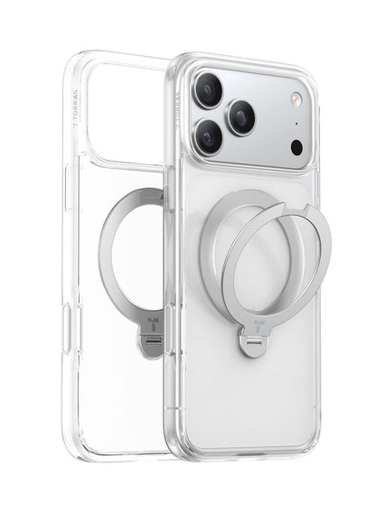 TORRAS Ostand Spin Case for iPhone 17 Pro - Clear