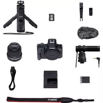 Canon EOS R50 BK + RF-S 18-45mm F4.5-6.3 IS STM Vlogger Kit