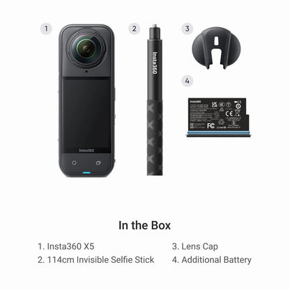 Insta360 X5 Action Camera with Starter Bundle Black I04CINSAAHAS