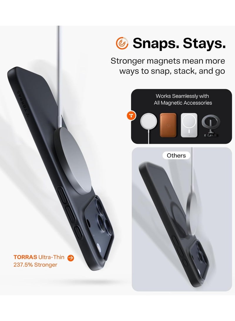 TORRAS Slimfit Magnetic Case for iPhone 17 Pro Max - Black