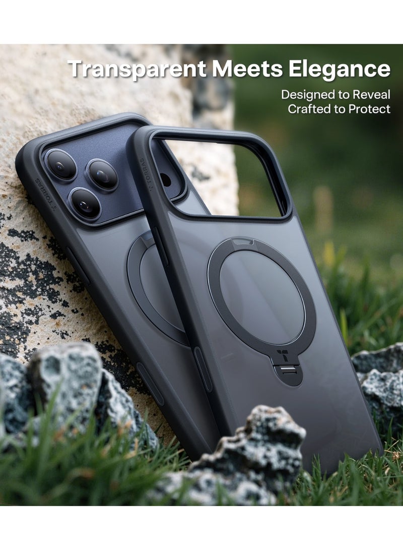 TORRAS Ostand Spin Case for iPhone 17 Pro - Black