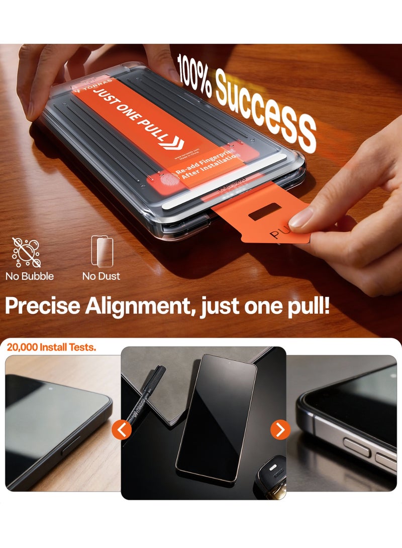 TORRAS Install Master Screen Protector for Samsung Galaxy S26 - Clear