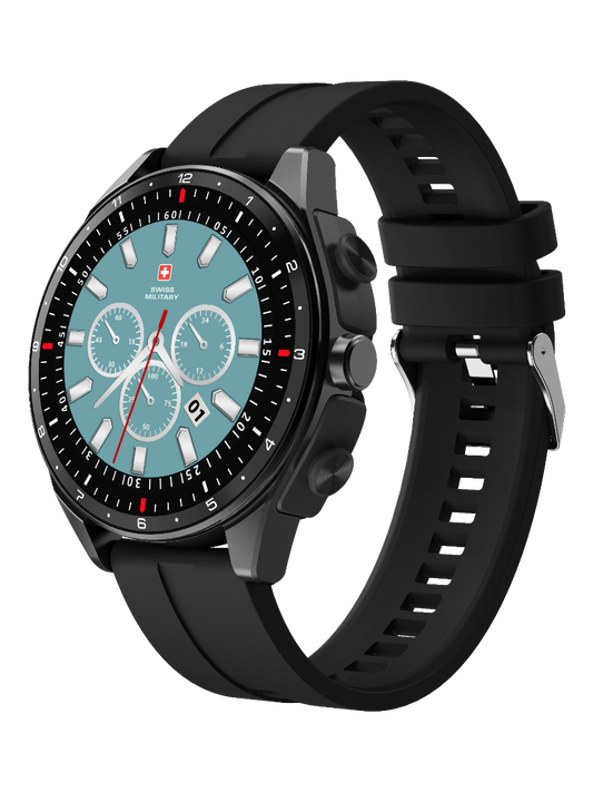 Dom Music Smartwatch with Silicon Strap – Black