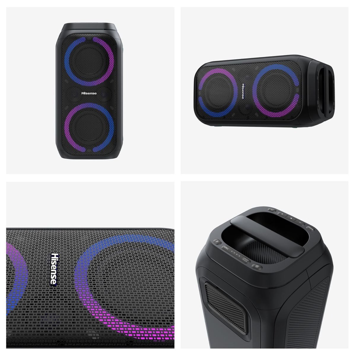 Hisense Portable Bluetooth Party Speaker, 160W, 12Hr Battery, IPX4 – Party Rocket 160