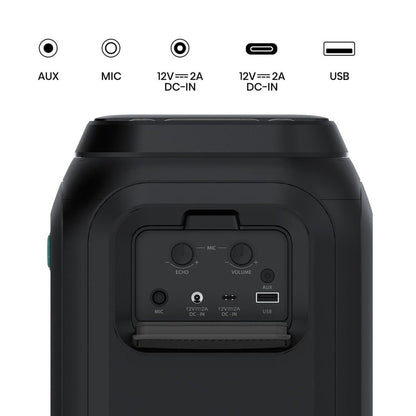 Hisense Portable Bluetooth Party Speaker, 160W, 12Hr Battery, IPX4 – Party Rocket 160