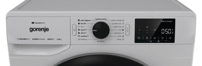 GORENJE Freestanding Heat Pump Dryer, 9 KG, Grey, DPNE92GNLWA