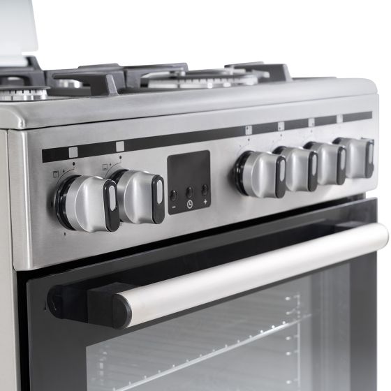 Terim 4 Burner Gas Cooker, 60 cm, Stainless Steel, TERFC66ST