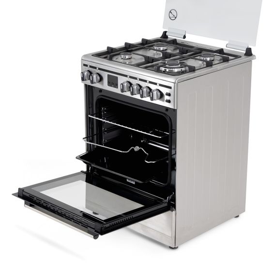 Terim 4 Burner Gas Cooker, 60 cm, Stainless Steel, TERFC66ST