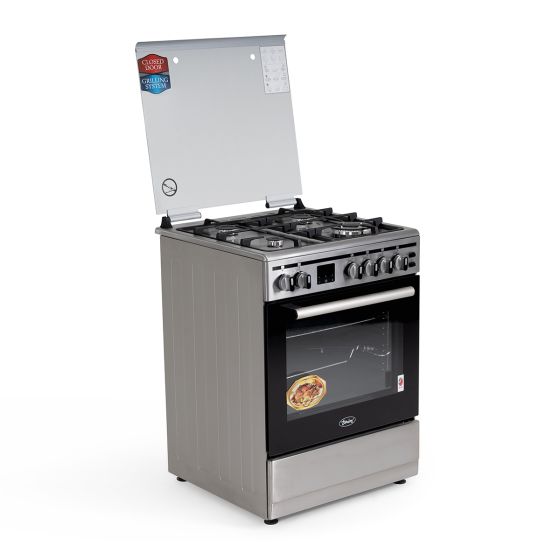 Terim 4 Burner Gas Cooker, 60 cm, Stainless Steel, TERFC66ST