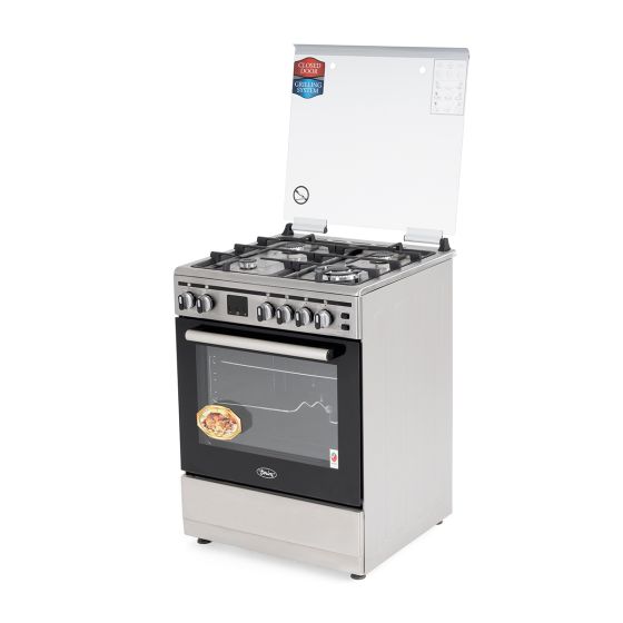 Terim 4 Burner Gas Cooker, 60 cm, Stainless Steel, TERFC66ST