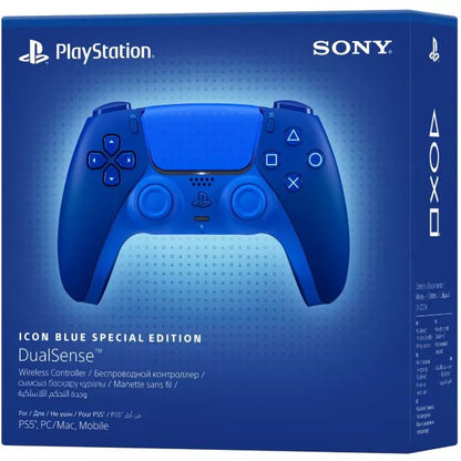 Sony PS5 DualSense Wireless Controller — Haptic Feedback, Adaptive Triggers, Icon Blue Special Edition