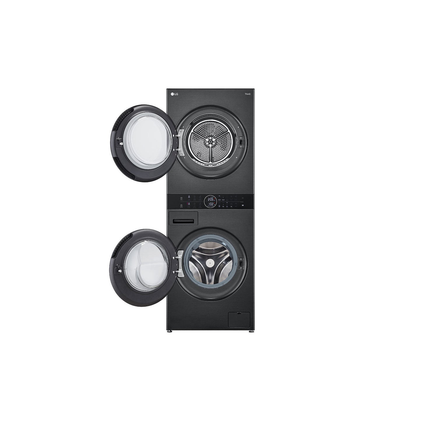 LG WashTower 12KG Washing Machine, 10KG Dual Inverter Heat Pump Dryer, 1400 RPM, Black Steel Finish, W4W8BVPKZHM