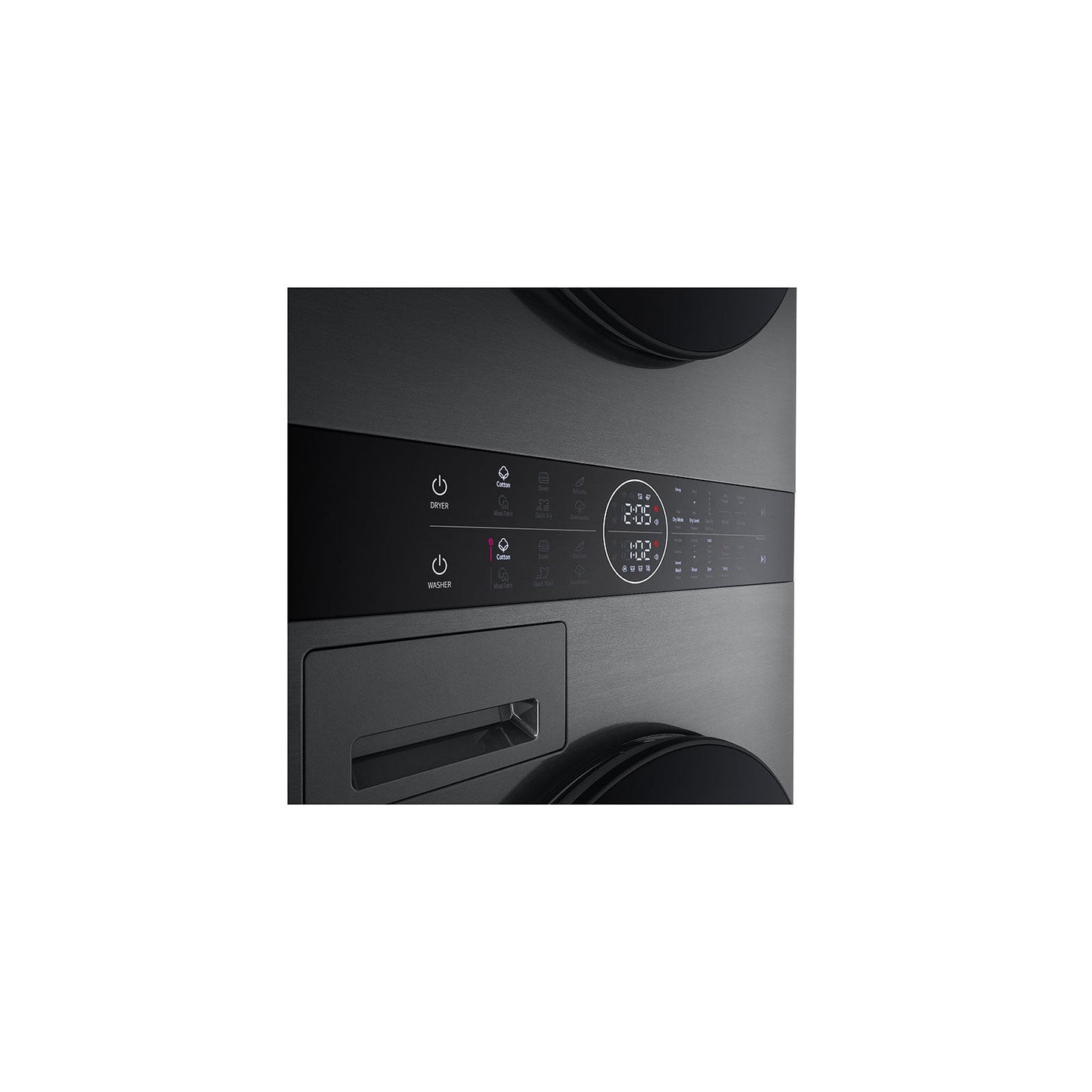 LG WashTower 12KG Washing Machine, 10KG Dual Inverter Heat Pump Dryer, 1400 RPM, Black Steel Finish, W4W8BVPKZHM