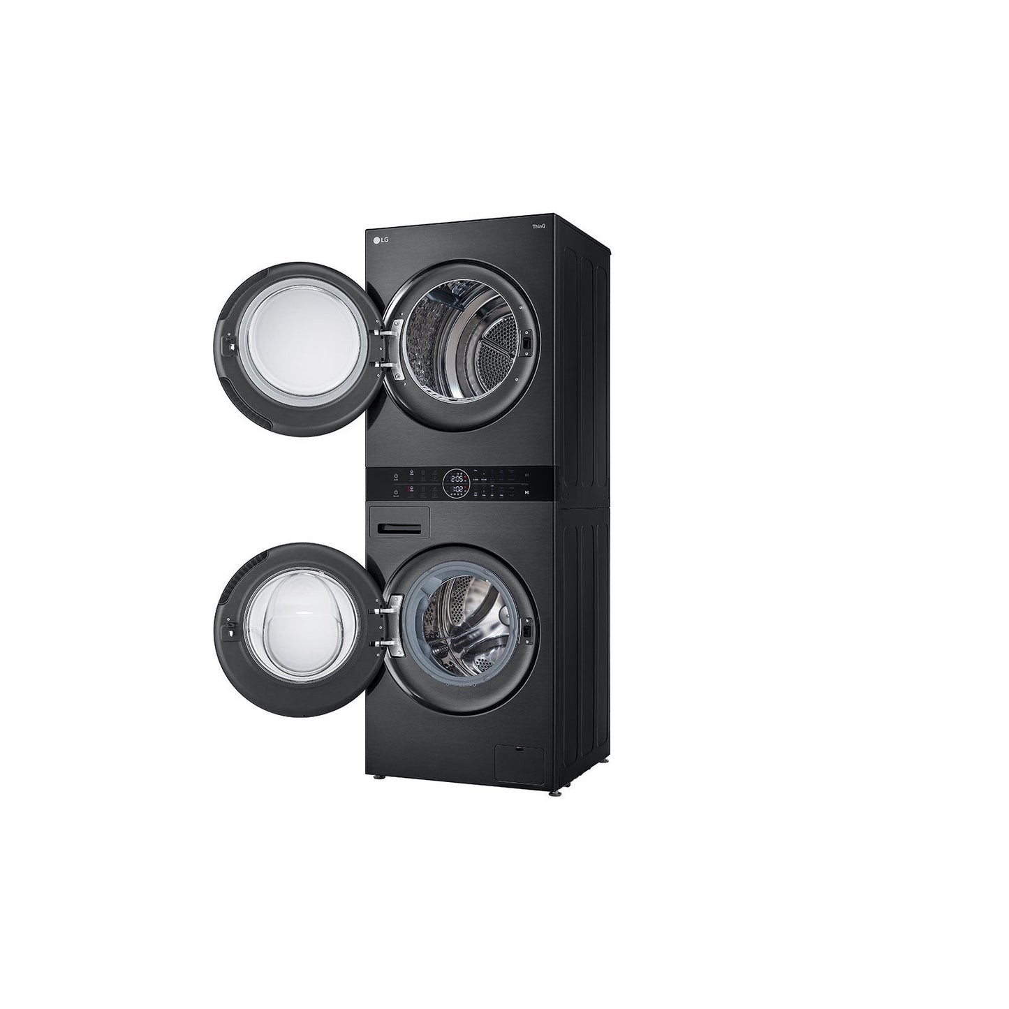 LG WashTower 12KG Washing Machine, 10KG Dual Inverter Heat Pump Dryer, 1400 RPM, Black Steel Finish, W4W8BVPKZHM