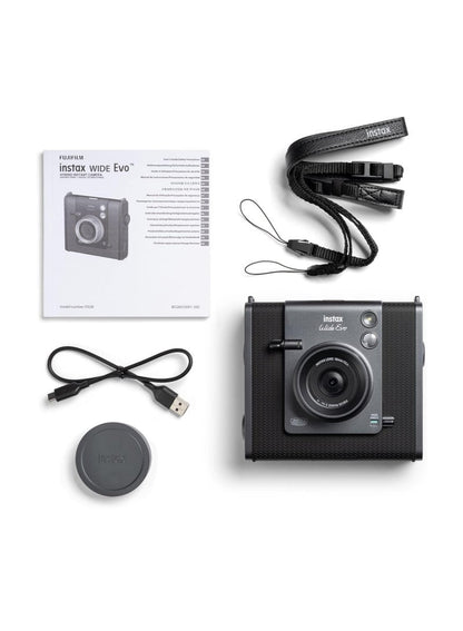 FUJIFILM INSTAX WIDE EVO HYBRID INSTANT BLACK CAMERA