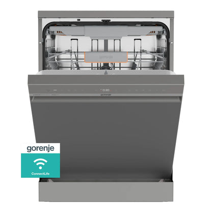 Gorenje 16 Place Settings Dishwasher, 60cm, Wi-Fi, Grey, GS673B90X