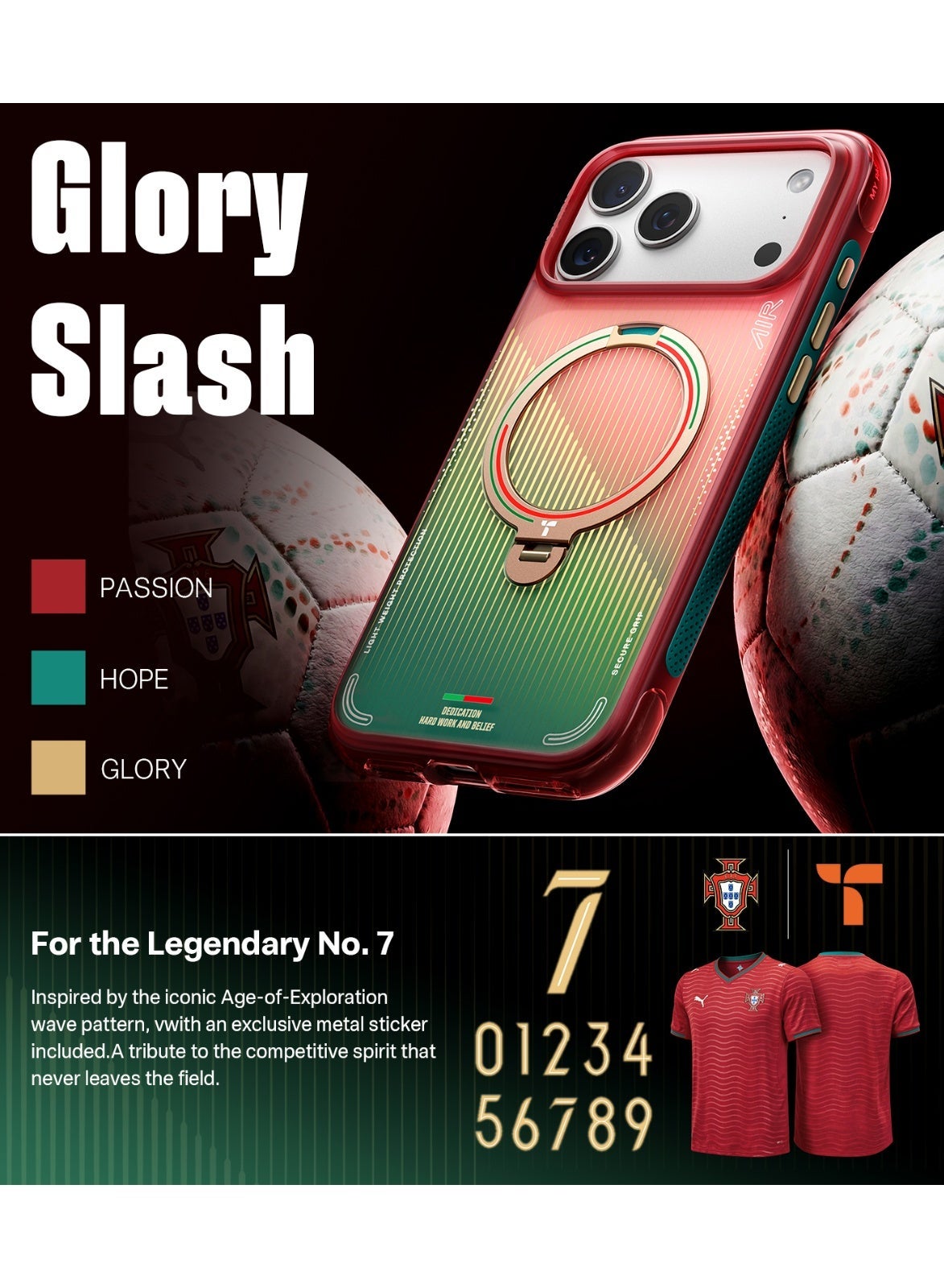 Torras Portuguese Football Federation iPhone 17 Pro Max Case Glory Slash - Protection