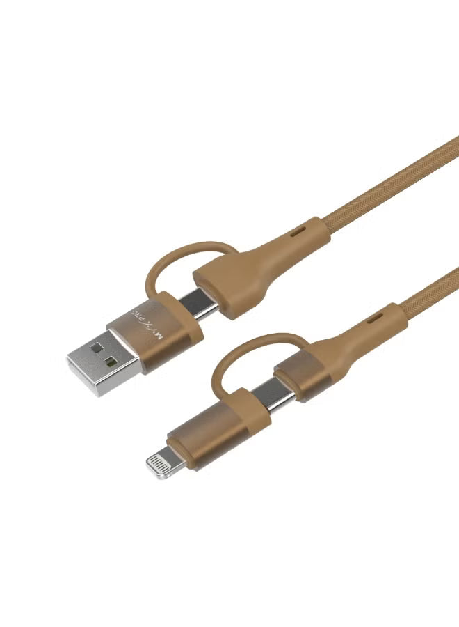 MYX PRO TURBO 4-IN-1 DATA CABLE (1.2M) GLD