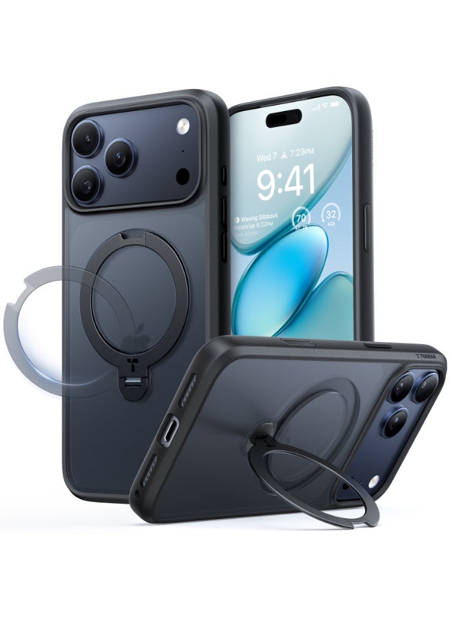 TORRAS Ostand Spin Case for iPhone 17 Pro - Black